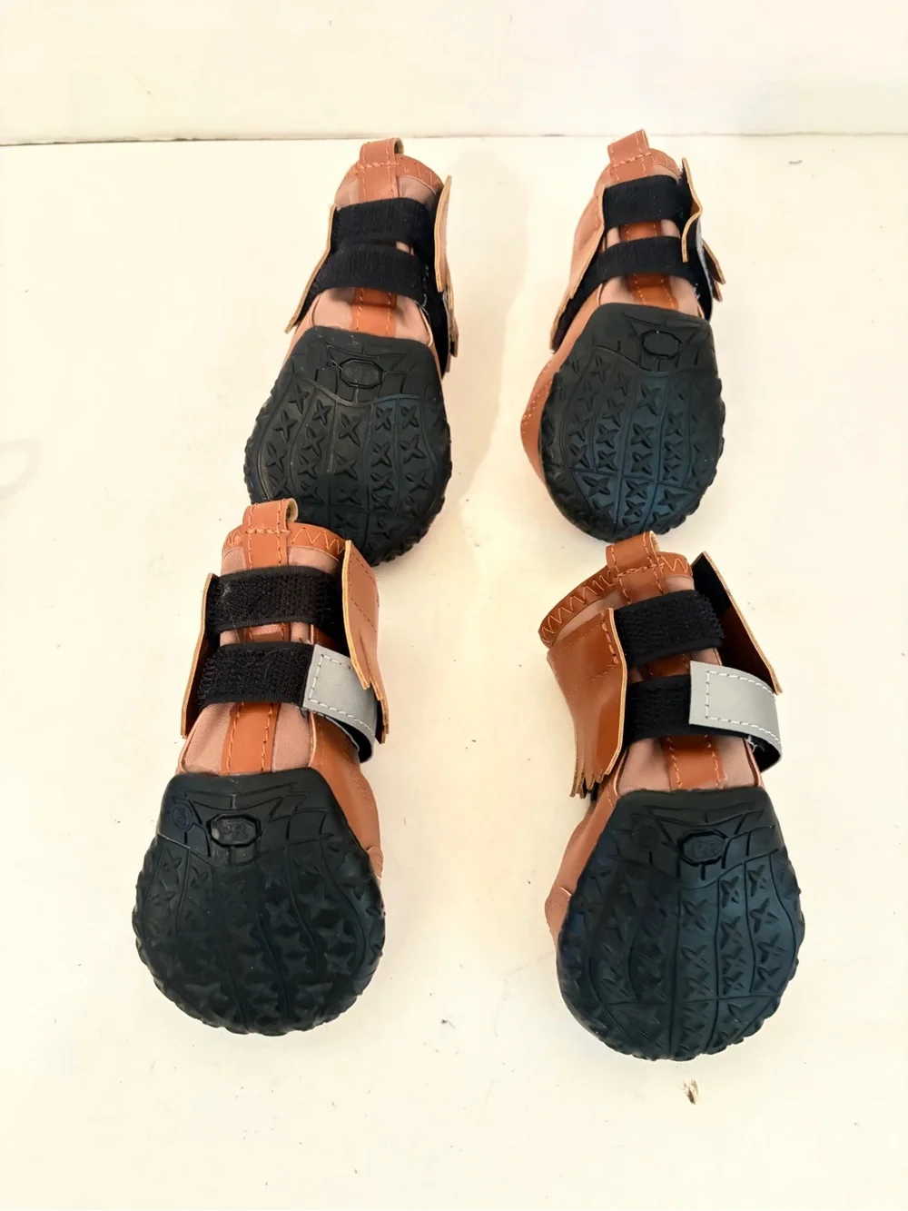 Pawcasins Brown Moccasins Non Slip Boots Dog Paw Size 5 (Medium)